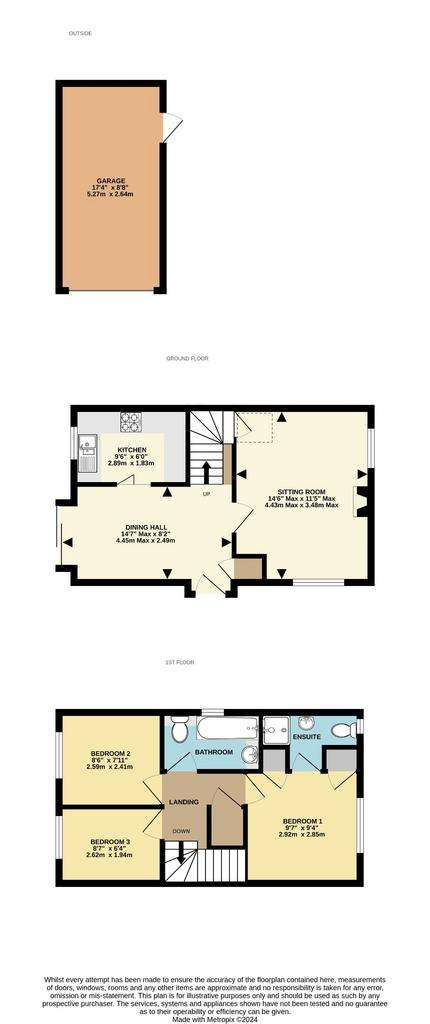 3 bedroom semi-detached house for sale - floorplan