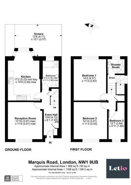 3 bedroom maisonette to rent - floorplan