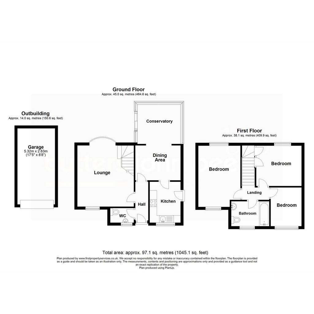 3 bedroom detached house for sale - floorplan