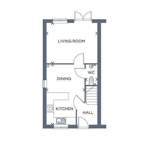 3 bedroom semi-detached house to rent - floorplan