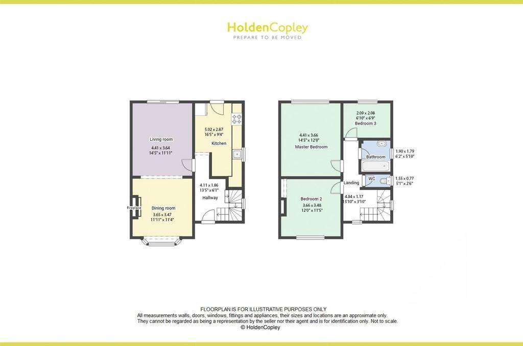 3 bedroom semi-detached house for sale - floorplan