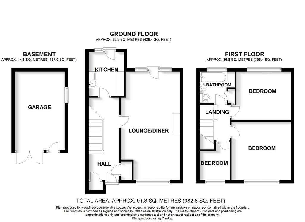 3 bedroom semi-detached house for sale - floorplan