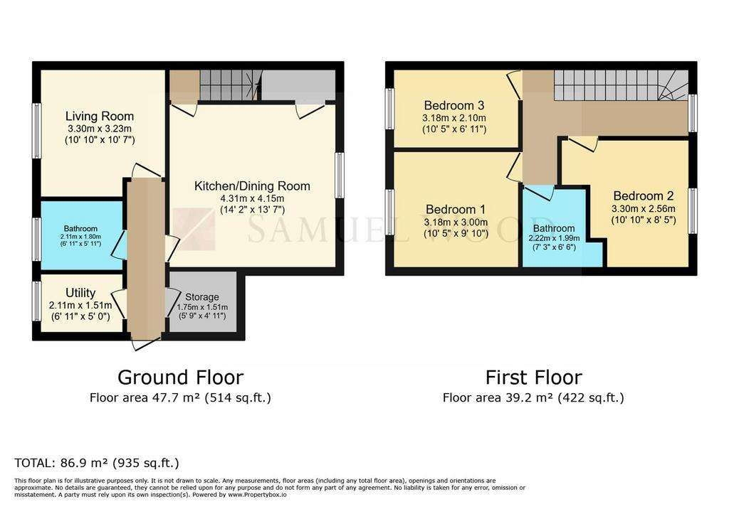 3 bedroom semi-detached house to rent - floorplan