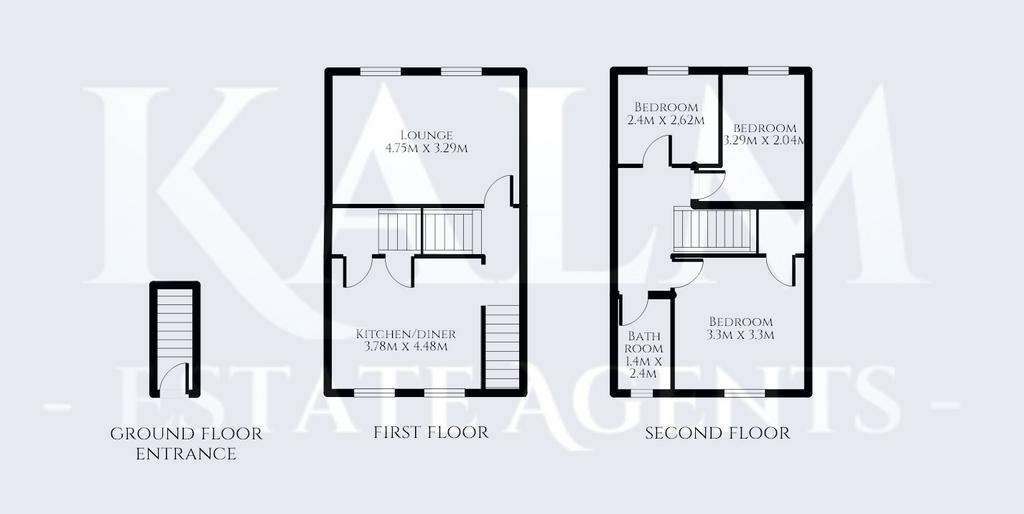 3 bedroom maisonette for sale - floorplan