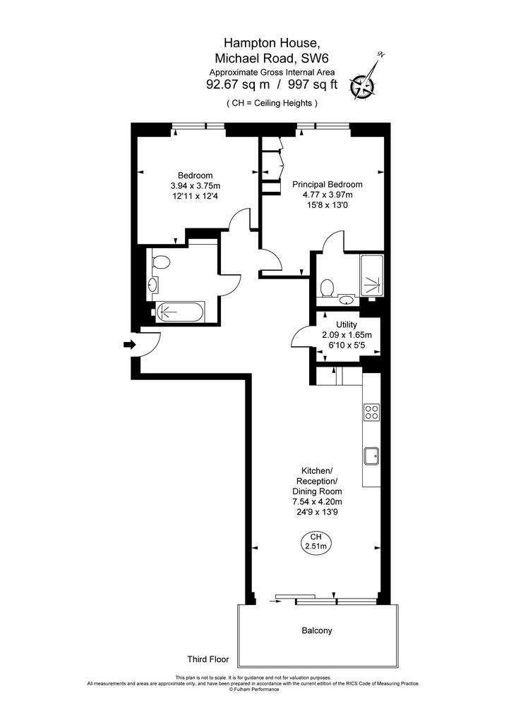 2 bedroom flat to rent - floorplan