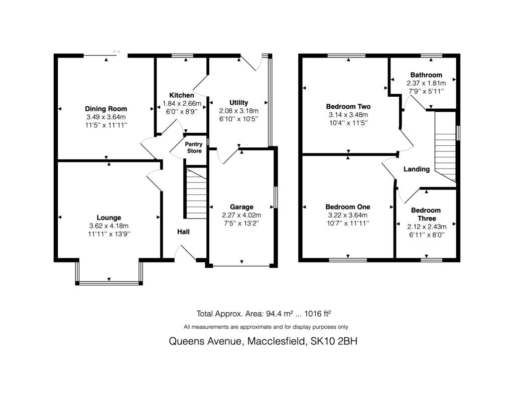 3 bedroom semi-detached house for sale - floorplan