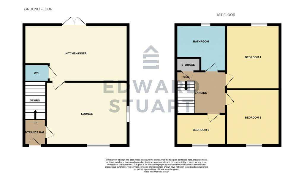 3 bedroom semi-detached house for sale - floorplan