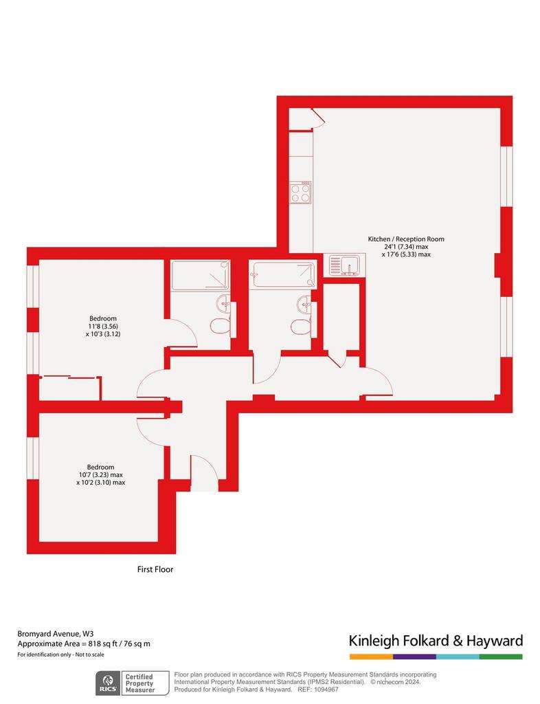 2 bedroom flat to rent - floorplan