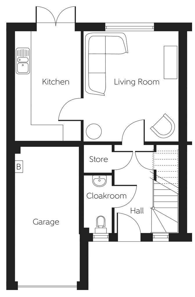 3 bedroom semi-detached house for sale - floorplan