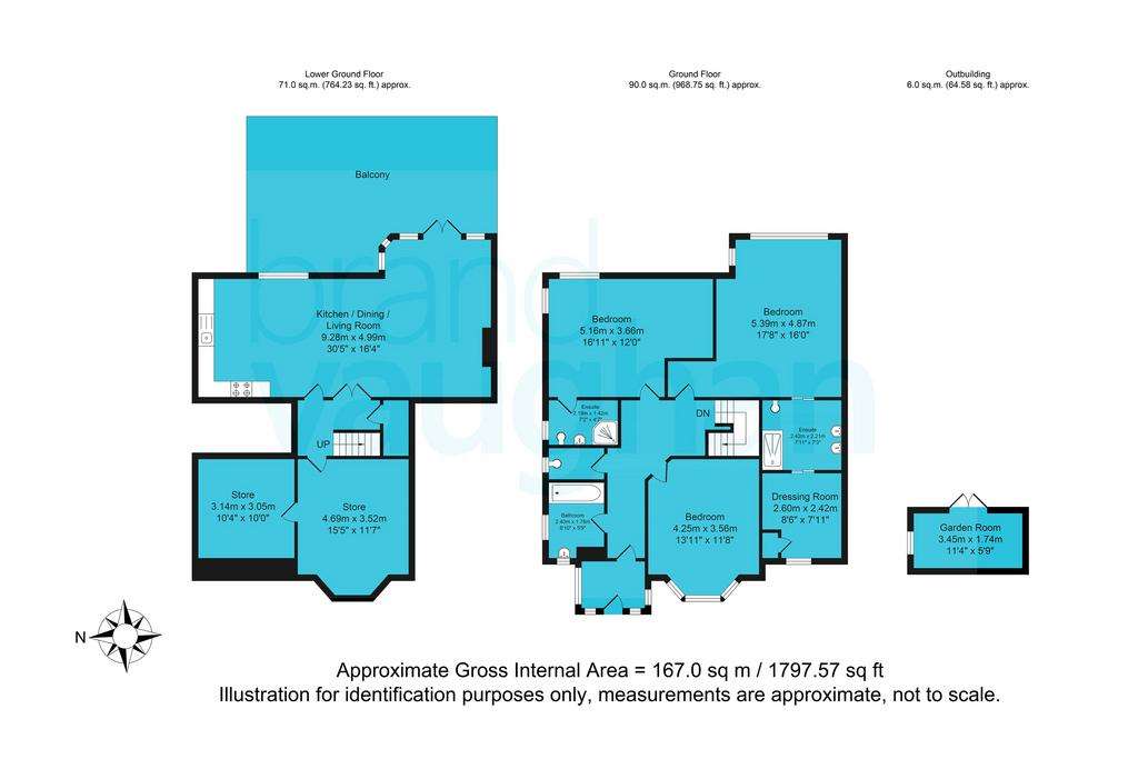 3 bedroom semi-detached house for sale - floorplan