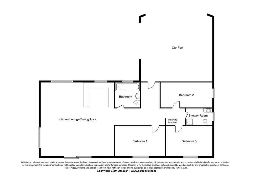 3 bedroom detached bungalow for sale - floorplan