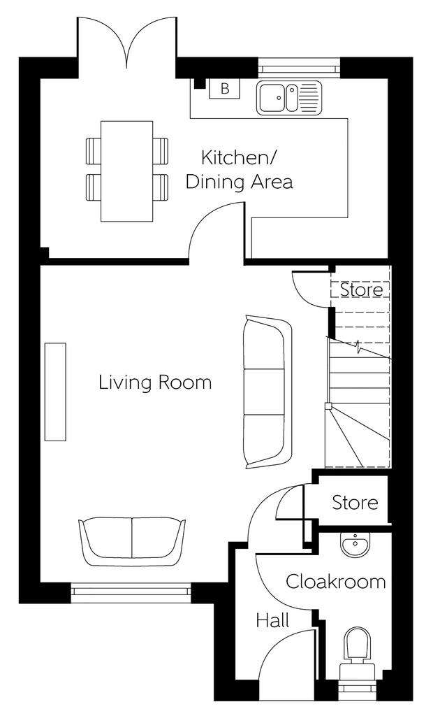 3 bedroom semi-detached house for sale - floorplan