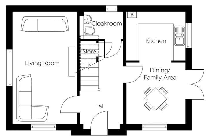 3 bedroom detached house for sale - floorplan