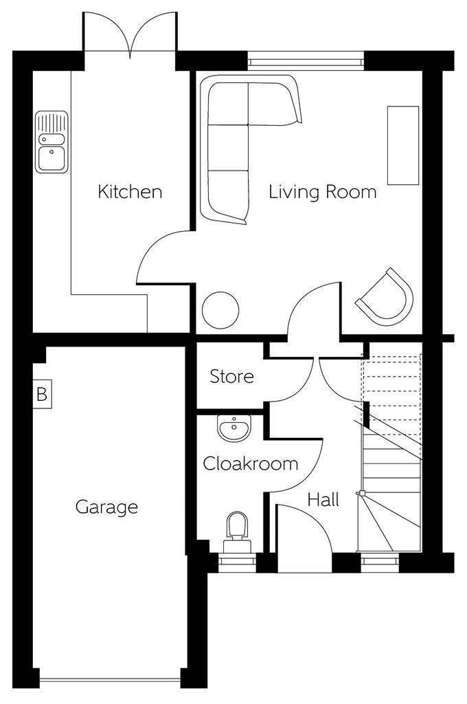 3 bedroom semi-detached house for sale - floorplan