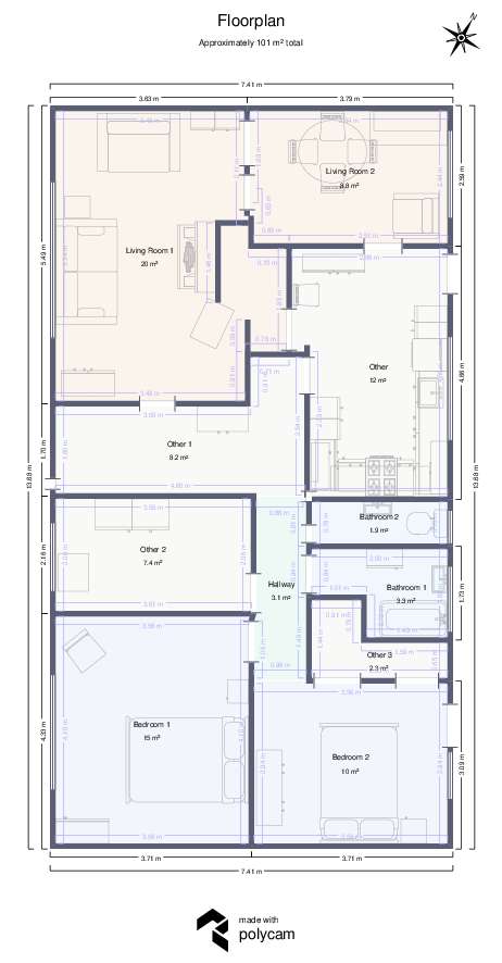 3 bedroom detached bungalow for sale - floorplan