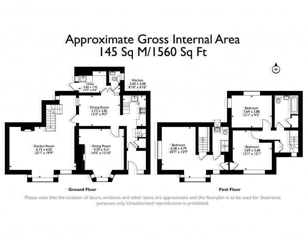 3 bedroom semi-detached house for sale - floorplan