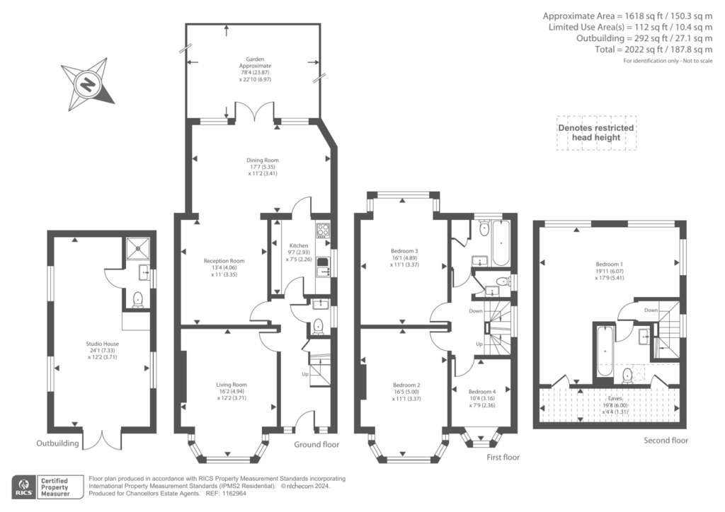 4 bedroom semi-detached house for sale - floorplan