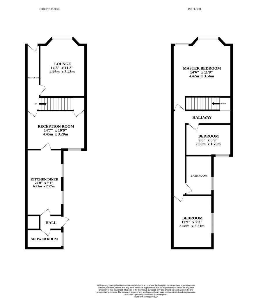 3 bedroom terraced house for sale - floorplan