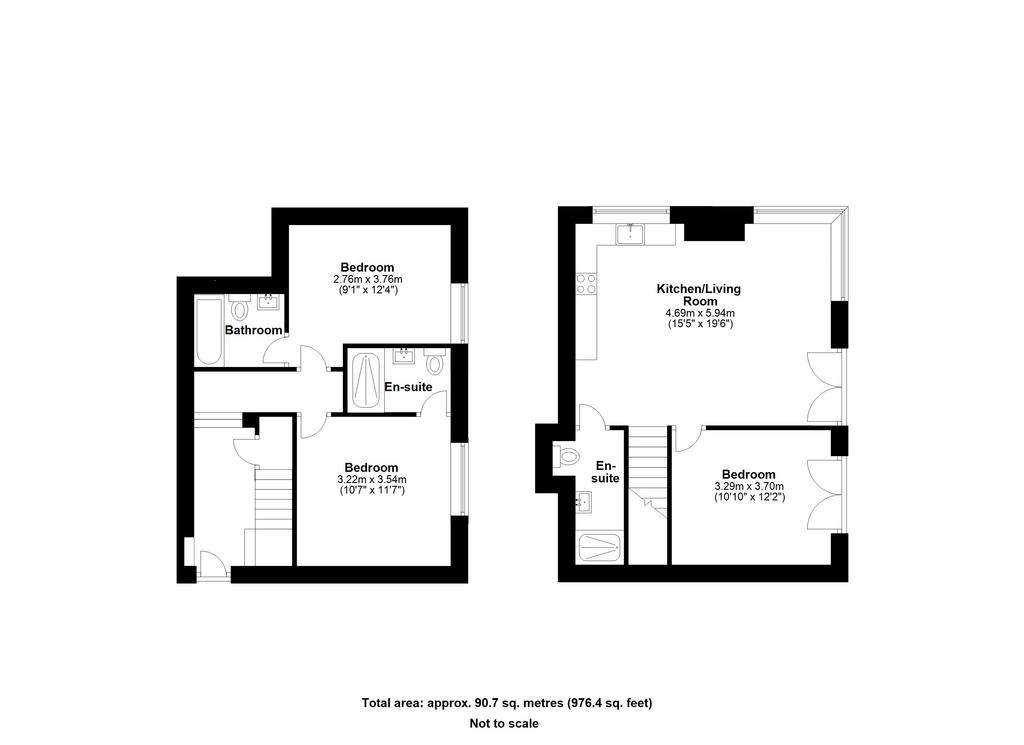 3 bedroom flat for sale - floorplan