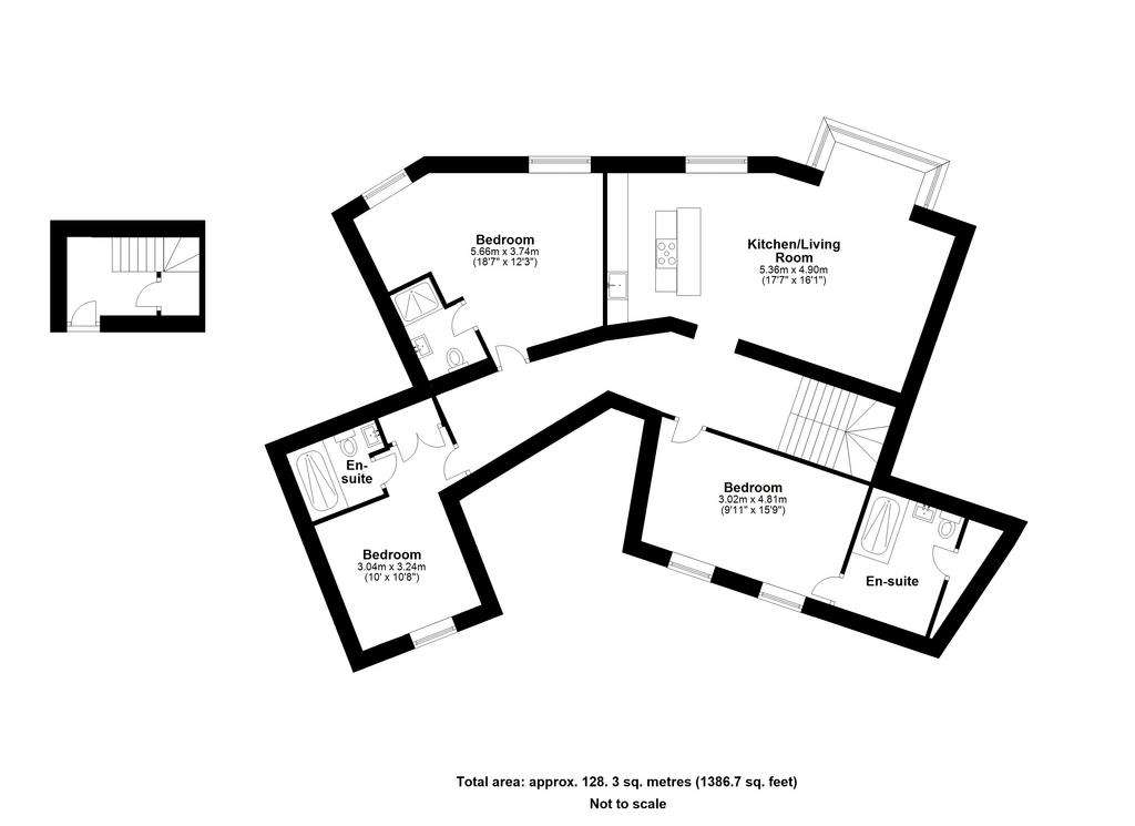 3 bedroom flat for sale - floorplan