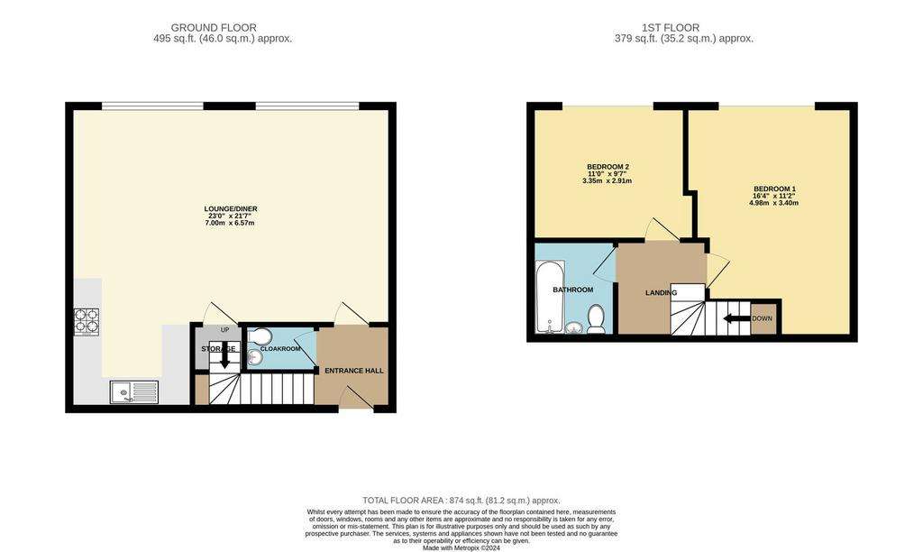 2 bedroom flat for sale - floorplan