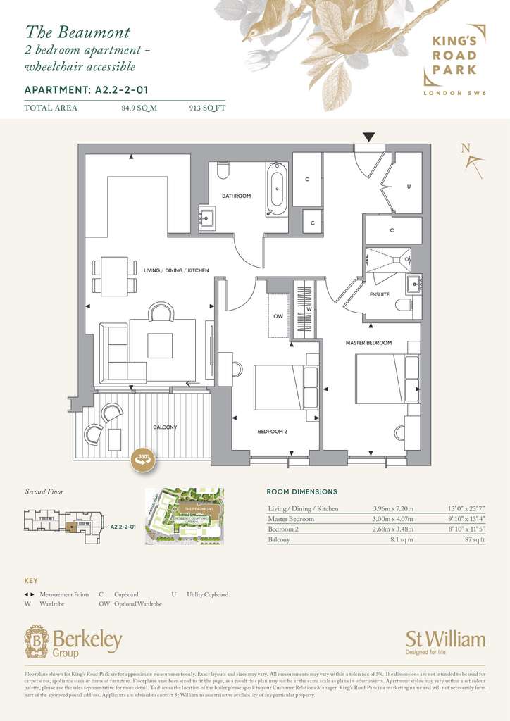 2 bedroom flat to rent - floorplan