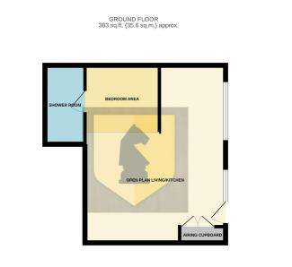 Studio flat to rent - floorplan