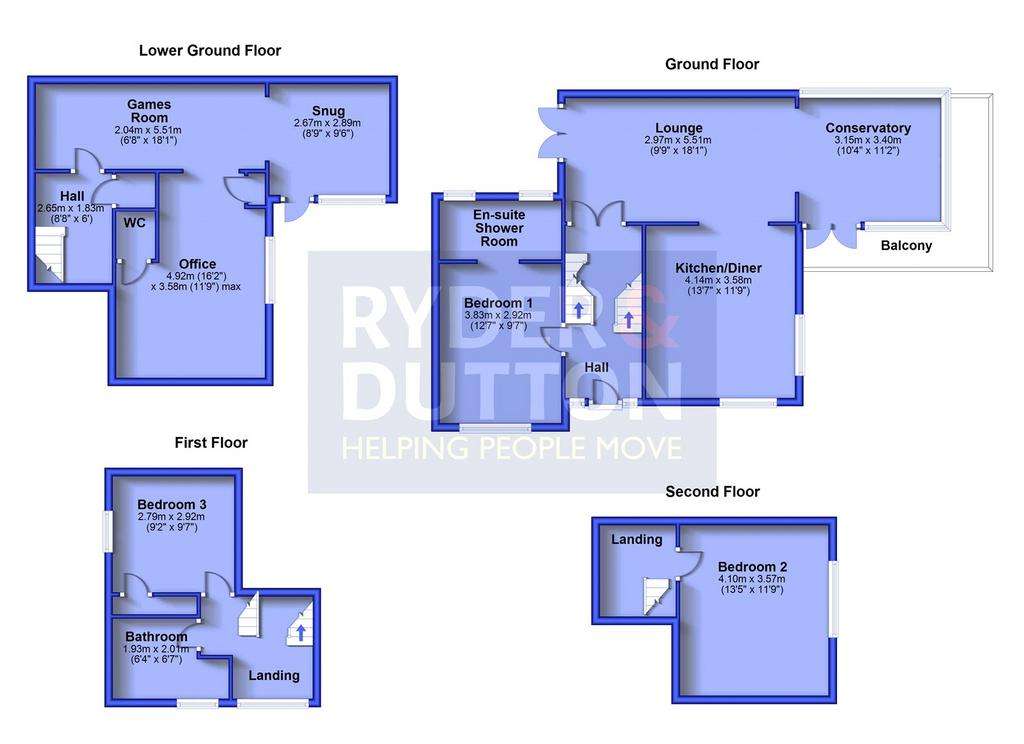 4 bedroom detached house for sale - floorplan