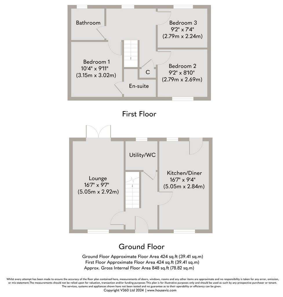 3 bedroom semi-detached house for sale - floorplan