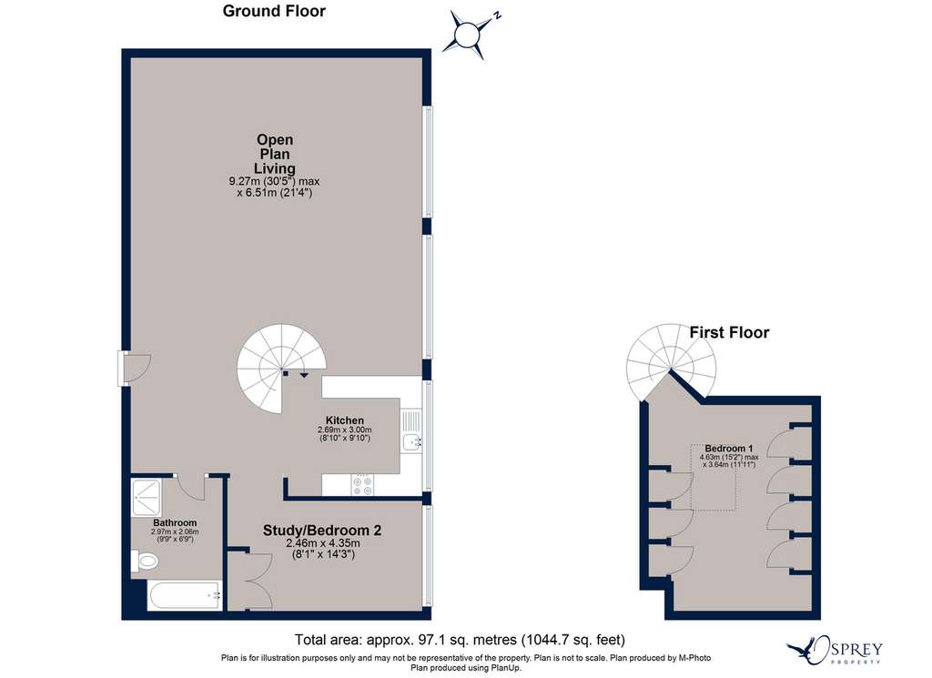 2 bedroom flat to rent - floorplan