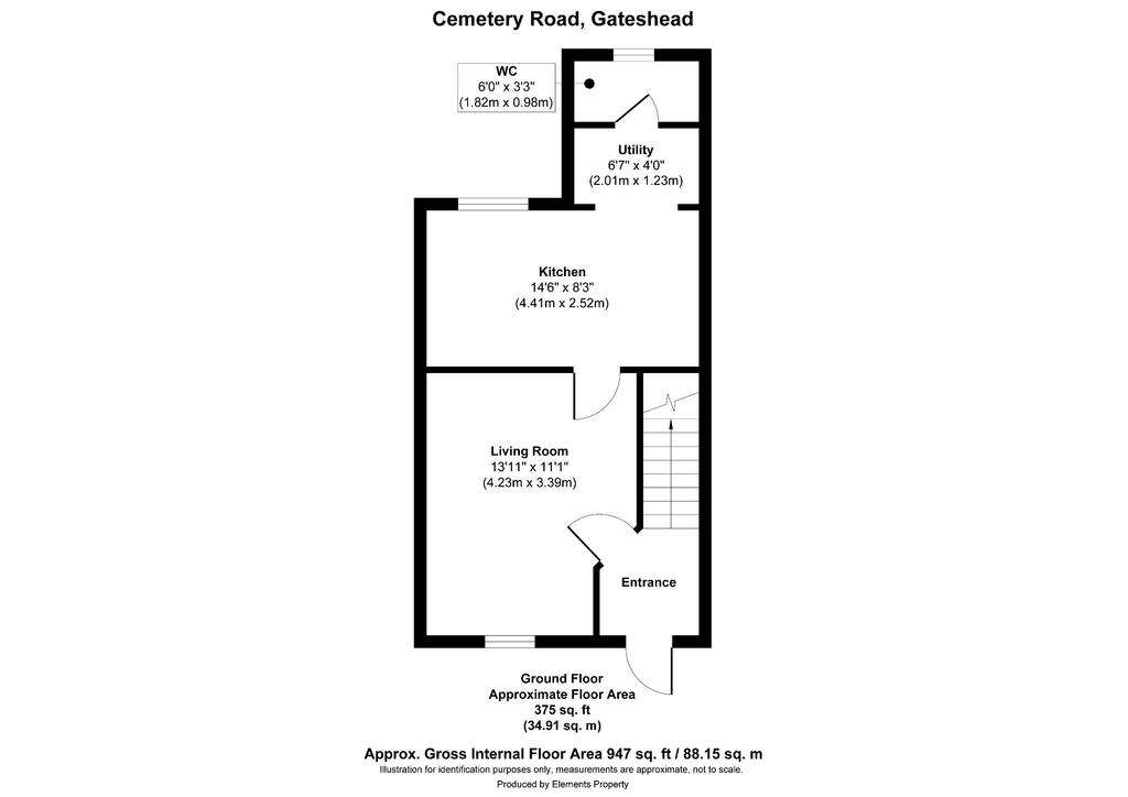 3 bedroom terraced house for sale - floorplan