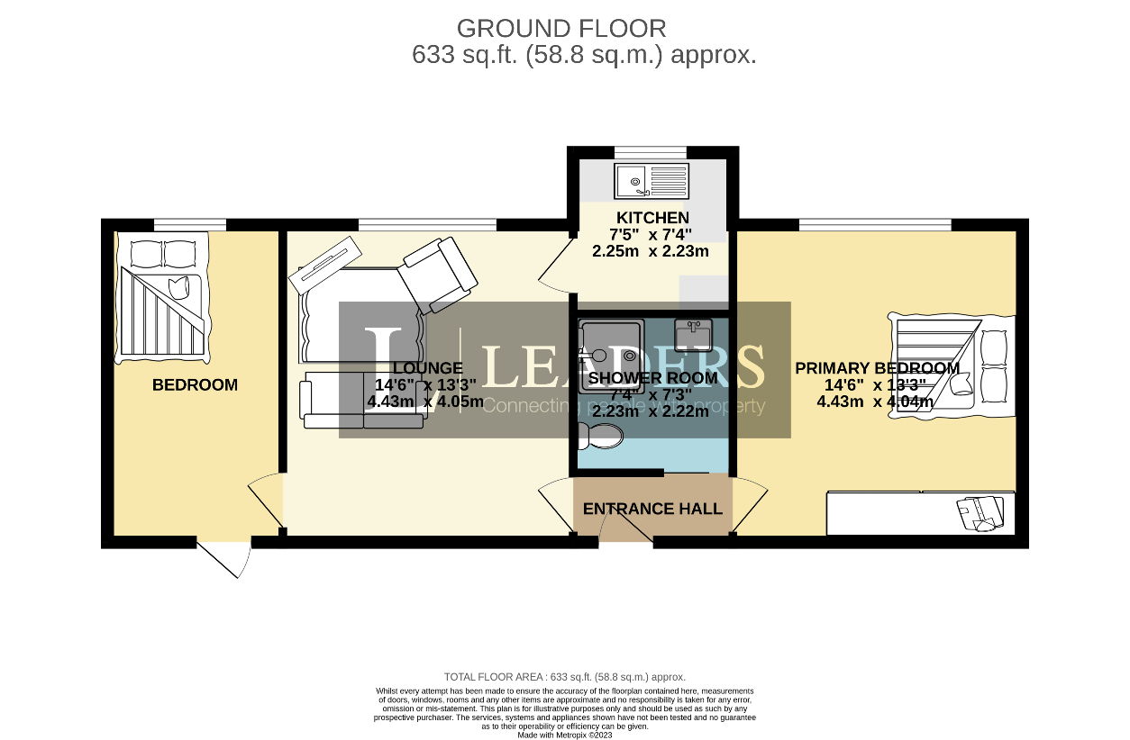 2 bedroom flat for sale - floorplan