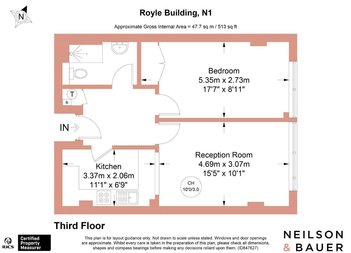 1 bedroom flat for sale - floorplan