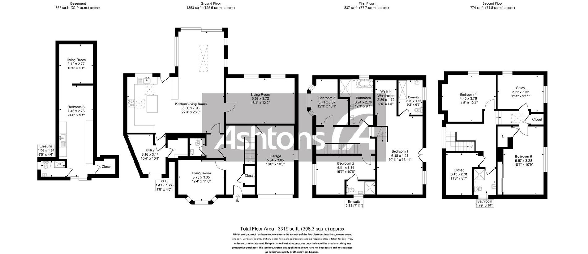 7 bedroom detached house for sale - floorplan