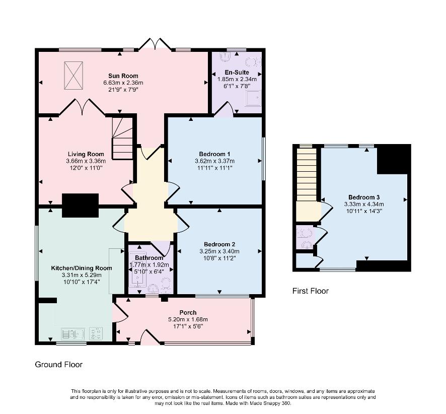 3 bedroom bungalow for sale - floorplan