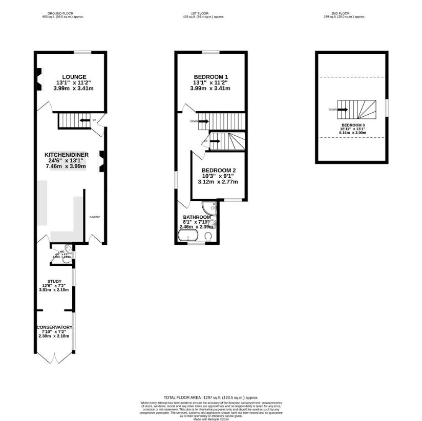 3 bedroom detached house for sale - floorplan