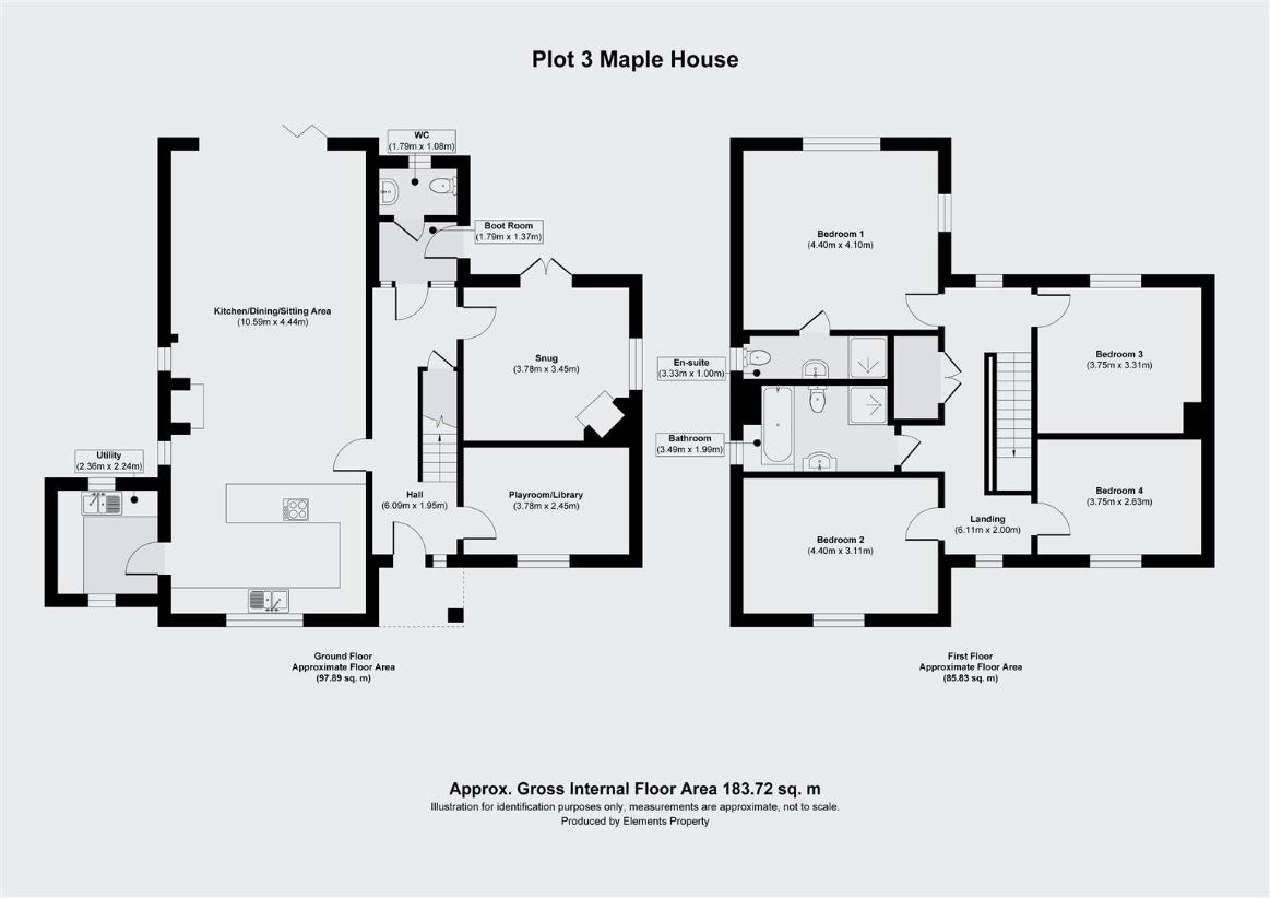 4 bedroom detached house for sale - floorplan