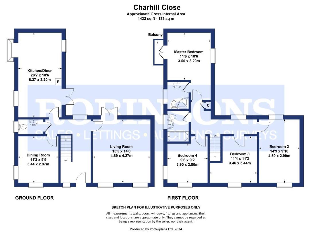 4 bedroom detached house for sale - floorplan