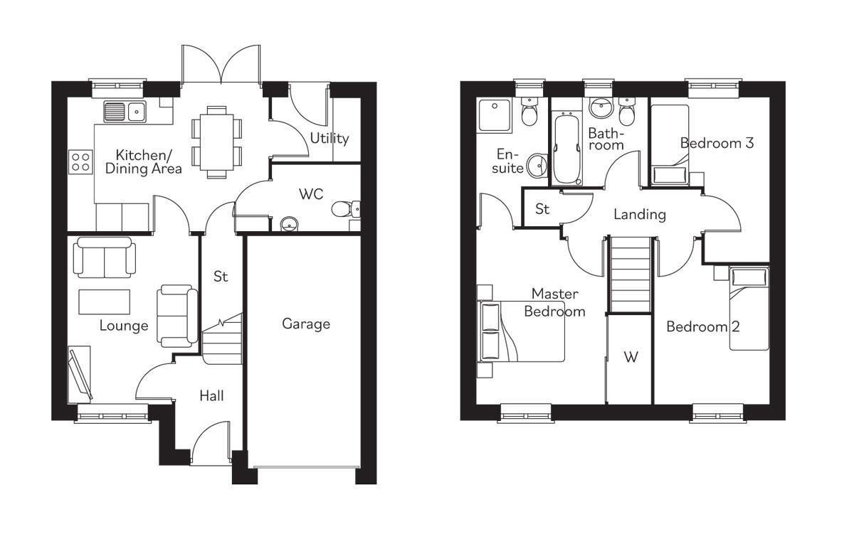 3 bedroom detached house for sale - floorplan