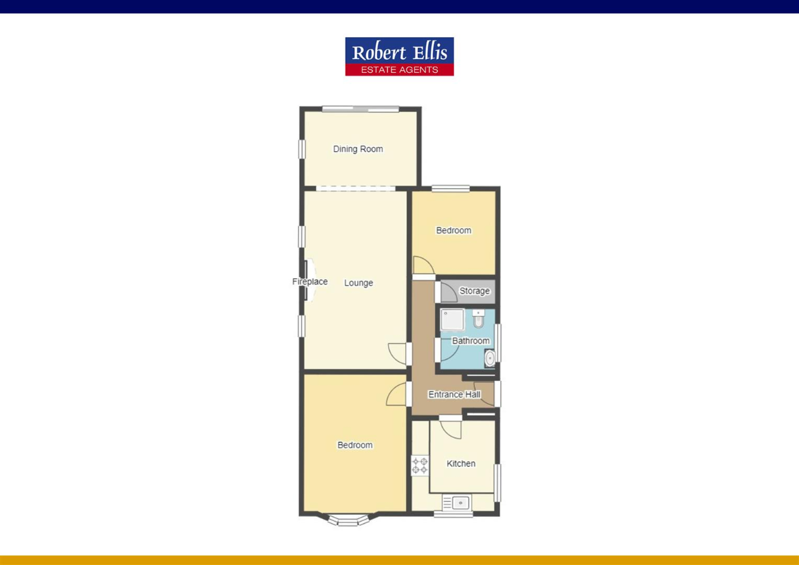 2 bedroom bungalow for sale - floorplan