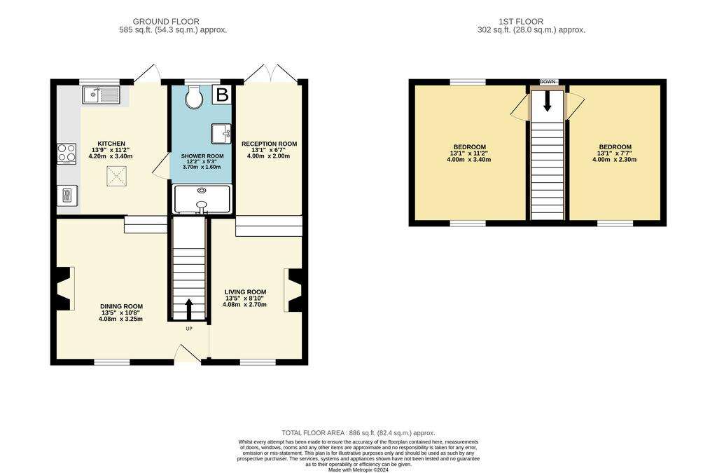 2 bedroom terraced house for sale - floorplan