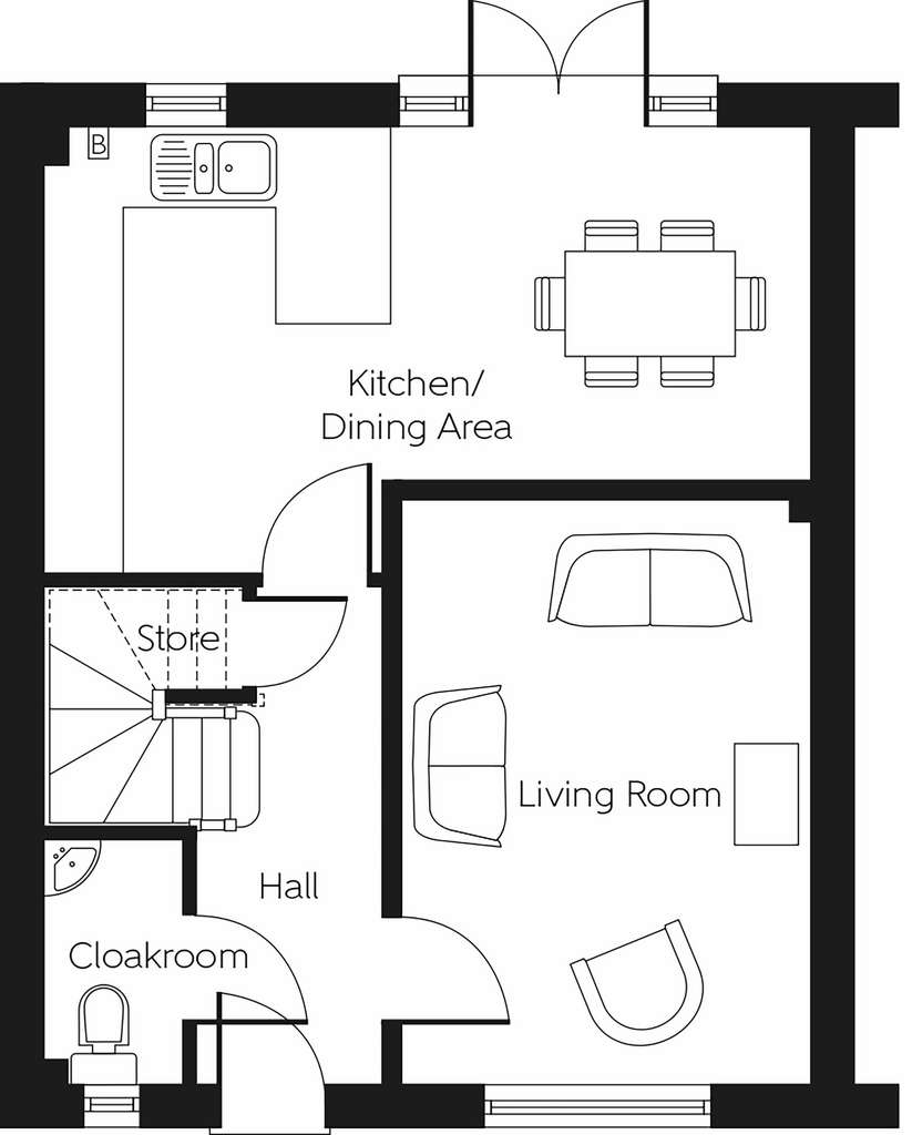 4 bedroom semi-detached house for sale - floorplan