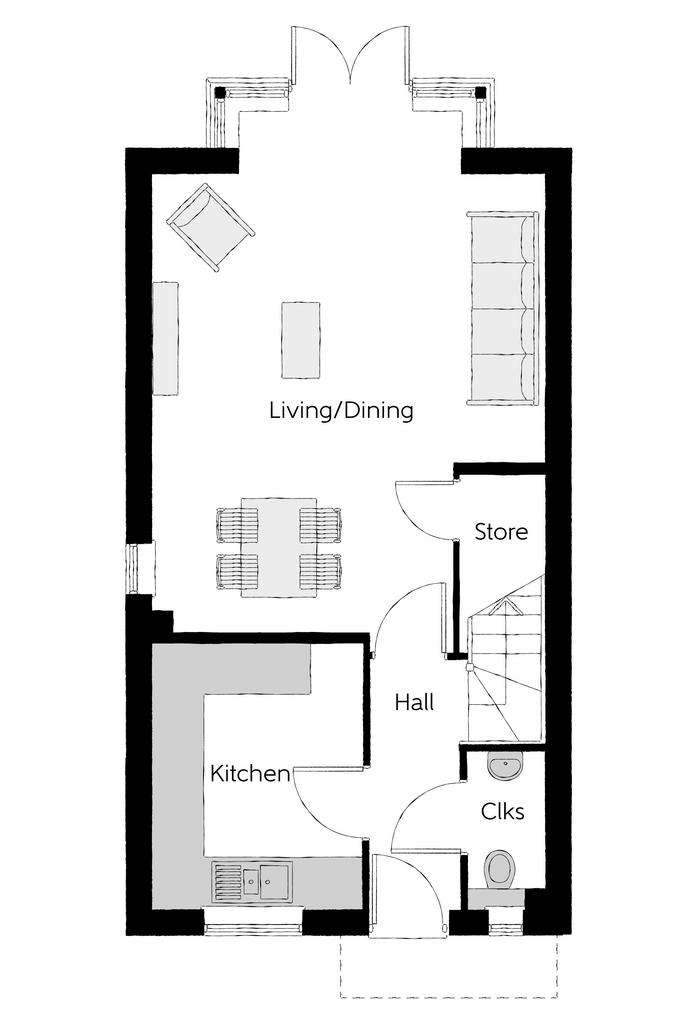 3 bedroom semi-detached house for sale - floorplan