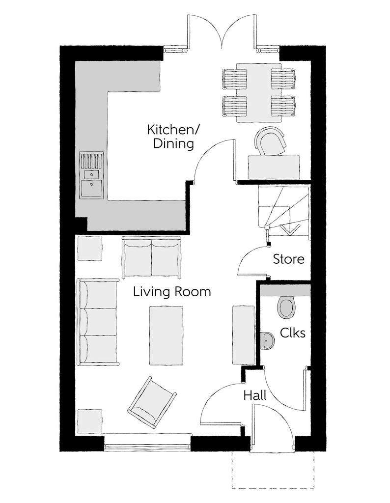 3 bedroom end of terrace house for sale - floorplan