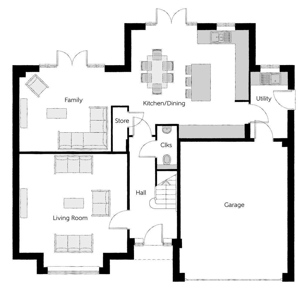 5 bedroom detached house for sale - floorplan