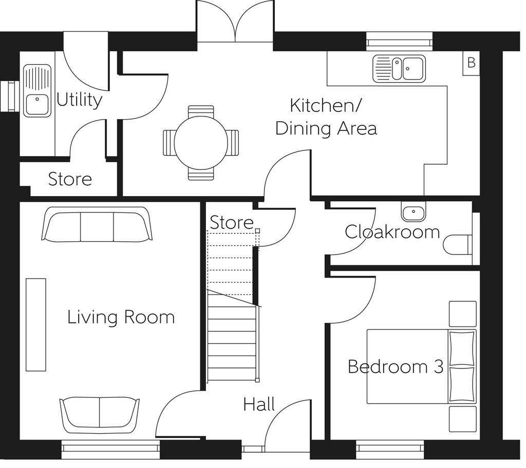 3 bedroom terraced house for sale - floorplan