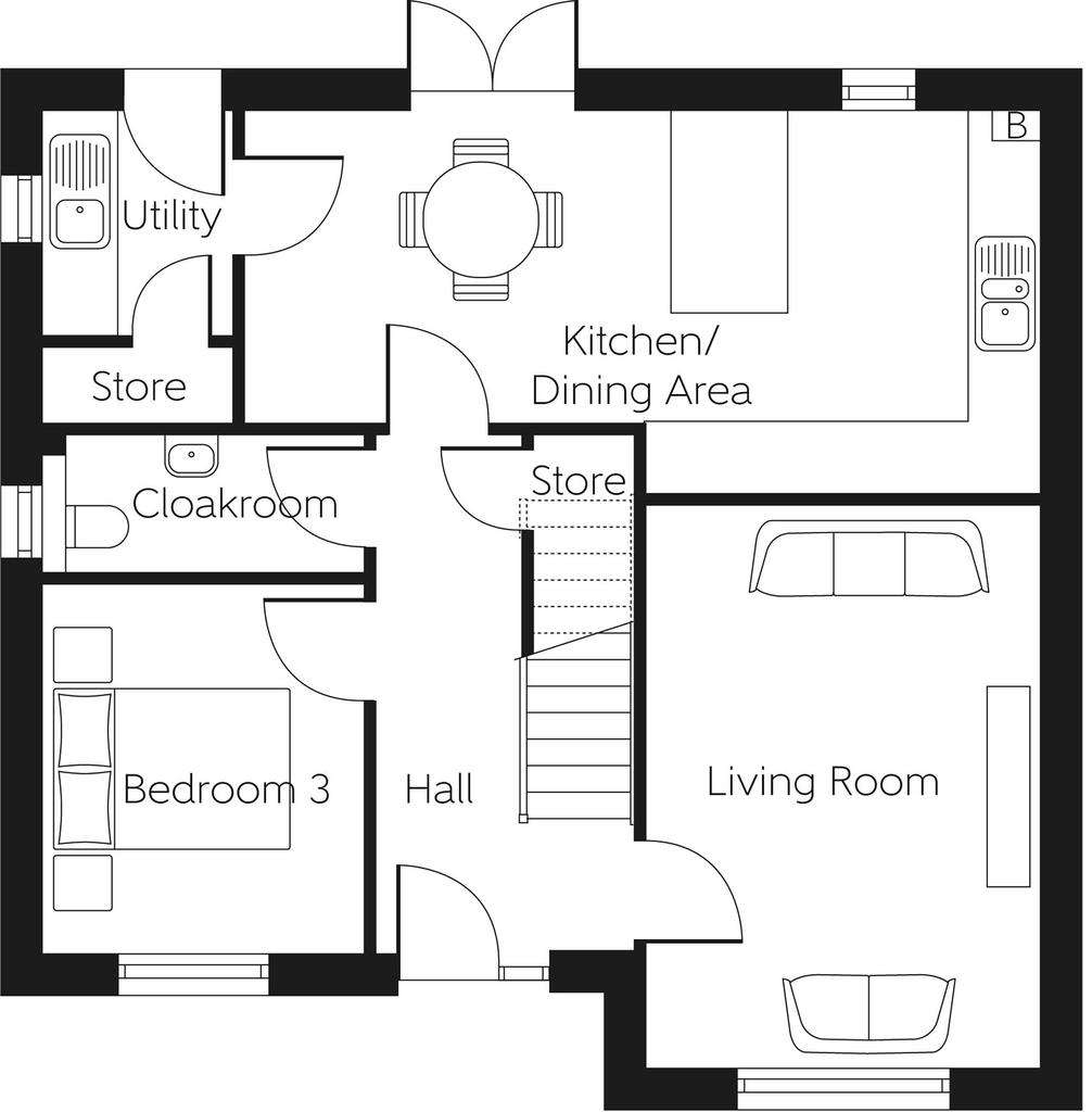 3 bedroom detached house for sale - floorplan