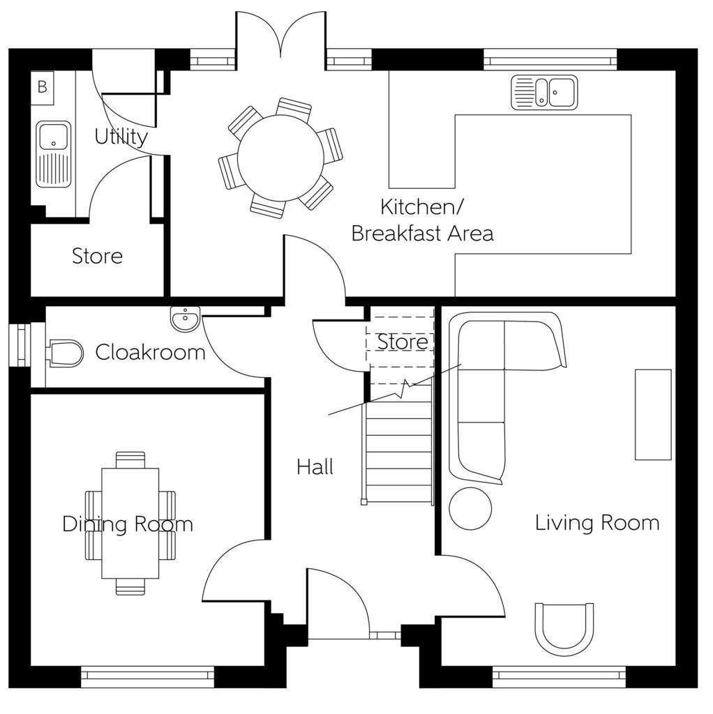 4 bedroom detached house for sale - floorplan