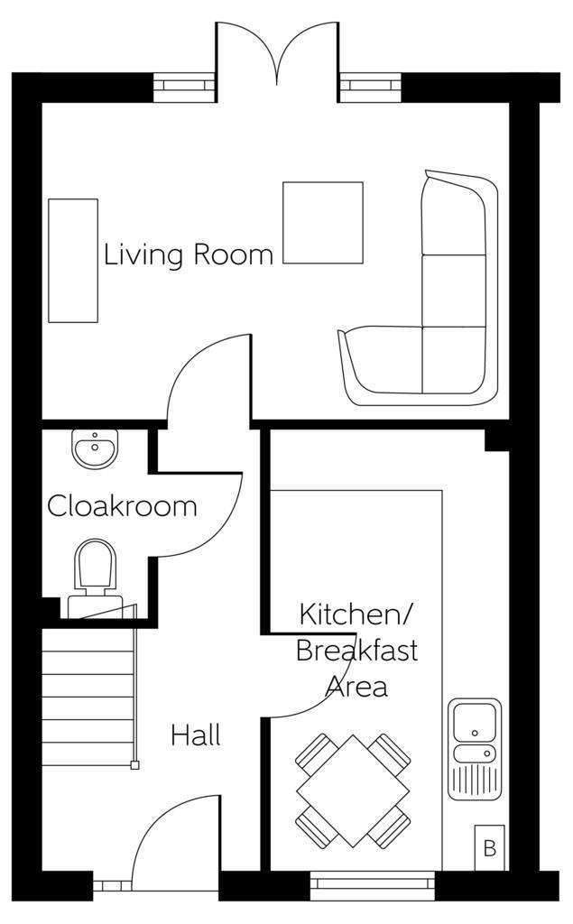 3 bedroom terraced house for sale - floorplan