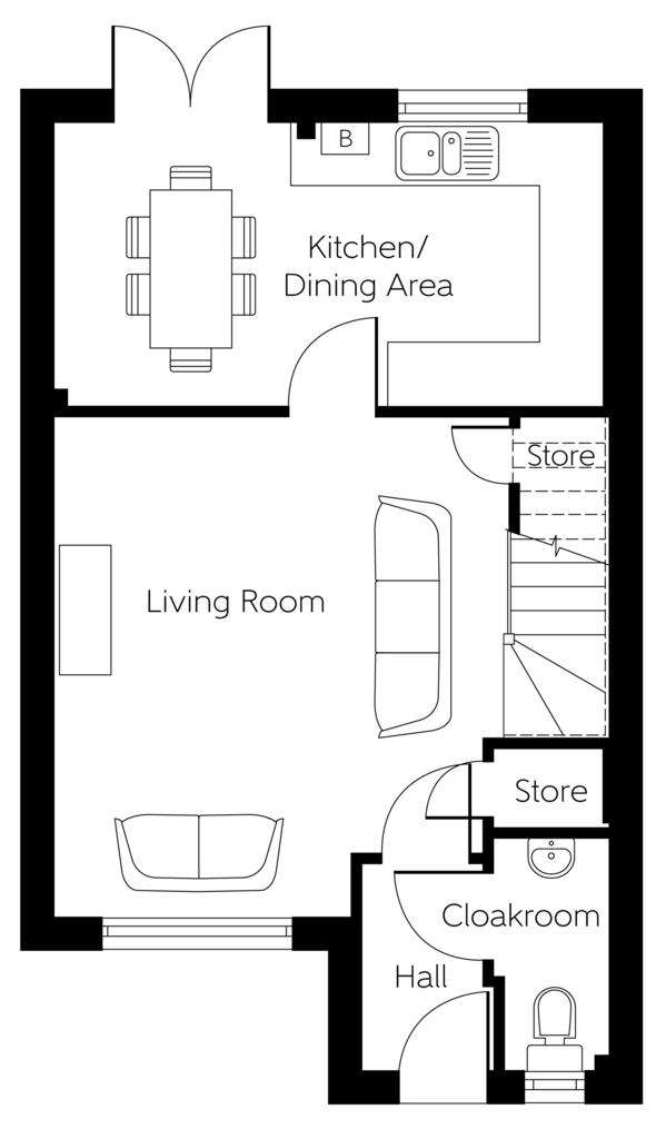 3 bedroom semi-detached house for sale - floorplan